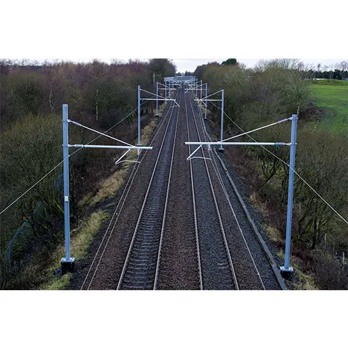 Railway Overhead Electrification Structures in Datia